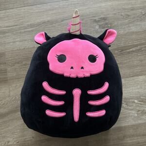 Squishmallow 2020 Skeleton Unicorn 12” Black Pink Halloween